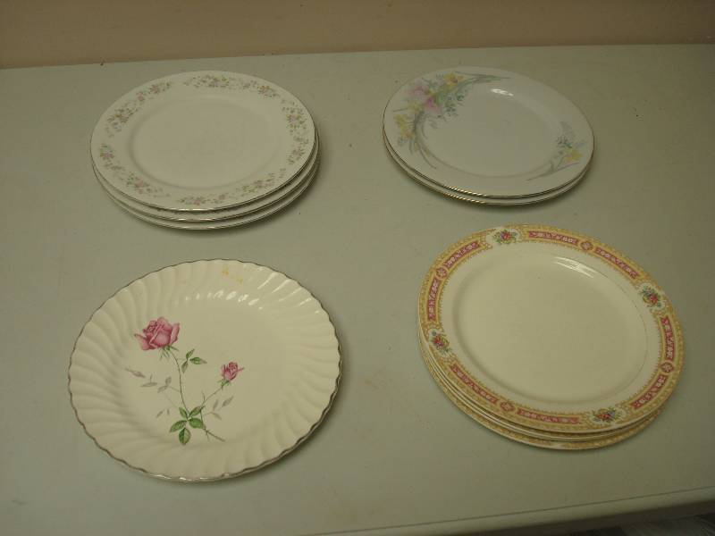 lot 190 image: Lot Of Different China Plates, May Show Wear...