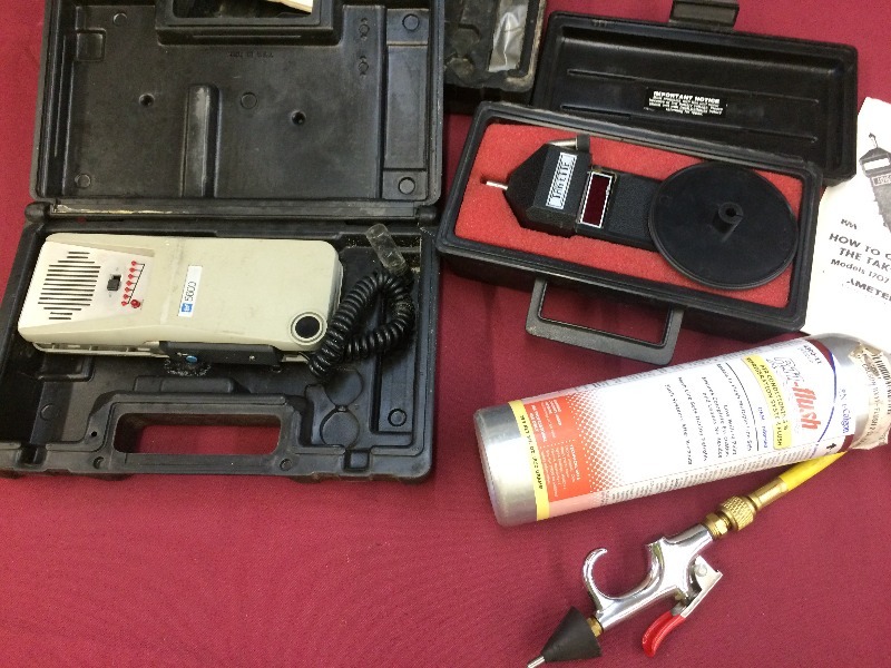 Assorted HVAC Tools, Can of R11 Flush with attachment charging hoseadapter