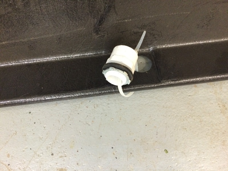 Safety Drain Pan wdrain hole fitting, adapter    measures 62 long x 32 wide x 3 high