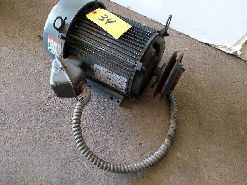 US Electric 5 hp. Motor, 1745 RPM, ...