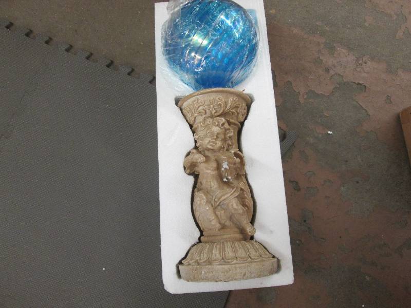 Solar Cherub Pedestal Retail $89.99...