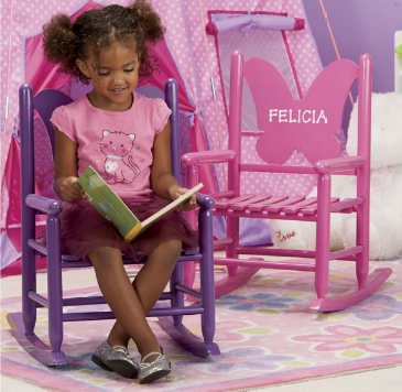 Personalized Butterfly Rocker  Syldana Just repaint Retail $59.95 heir imagination will take wing as they sit and read or play w