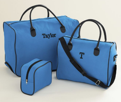 Personalized 3-Piece Weekender Set Jean -open box Retail $59.99
