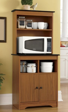 Haley Microwave Stand with Hutch - open box Retail $149.99