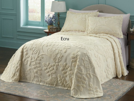 Paradise Chenille Bedspread Ecru - Full Size Retail $79.95