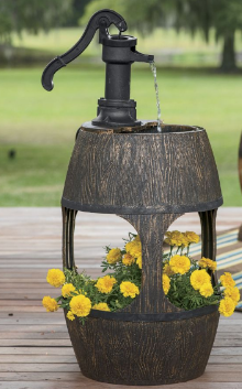 Barrel Fountain & Planter- open box...
