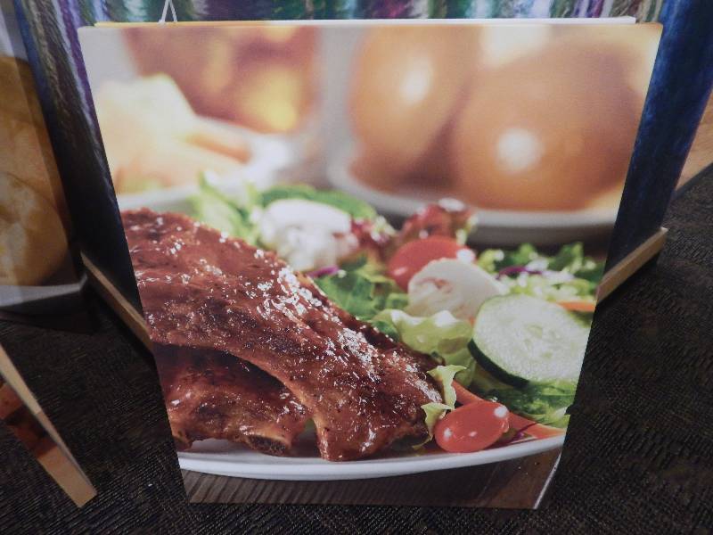 lot 45 image: Ribs and Salad Canvas Picture