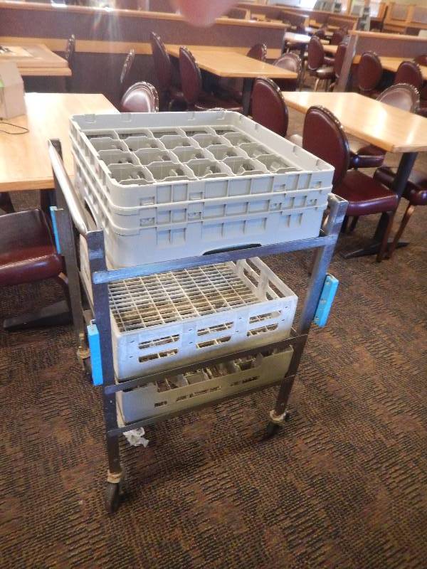 lot 84 image: Roller Washer Cart with Bins