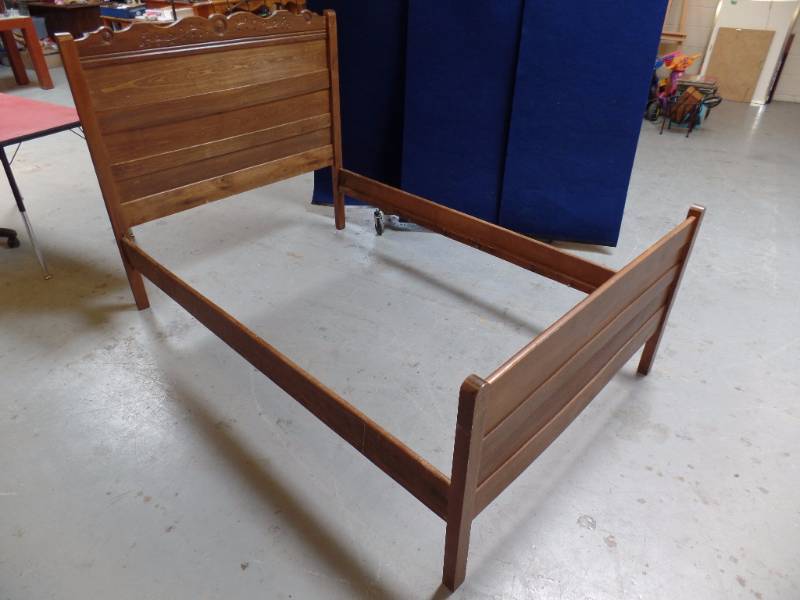 Wooden bed frame