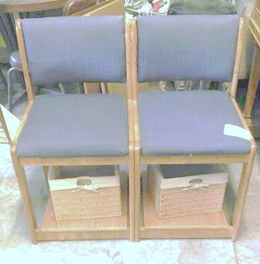 lot 37 image: Chair Bench With Baskets