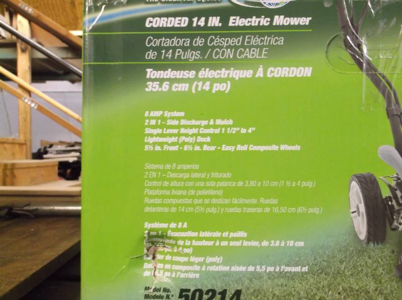 lot 98 image: Electric Lawn Mower-New