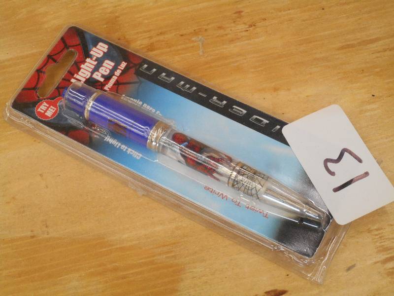 lot 13 image: Spider-Man Light-Up Pen, Unopened ...