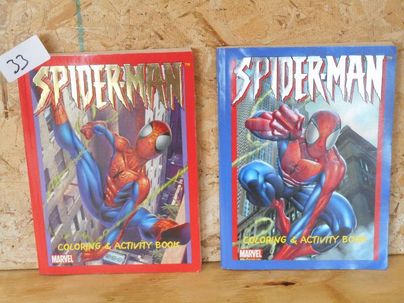 lot 33 image: (2) Unused Spider-Man Coloring & Ac...
