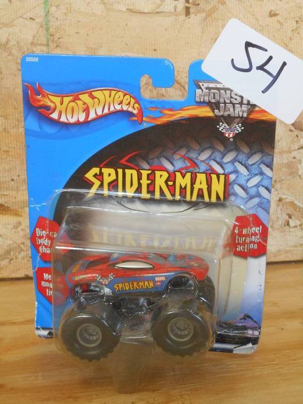 lot 54 image: Hot Wheels Spider-Man Monster Truck...