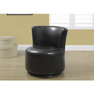 lot 22 image: Monarch Specialties Juvenile Swivel Chair - Dark Brown