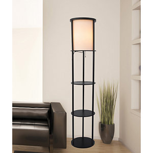 lot 43 image: Design Solutions International Round Etagere Floor Lamp