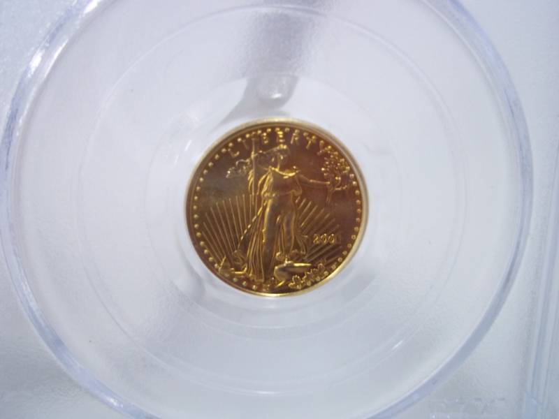 9-11-2001 WTC Ground Zero Recovery Fine Gold $5.00 Gold Eagle  PCGS  MS69