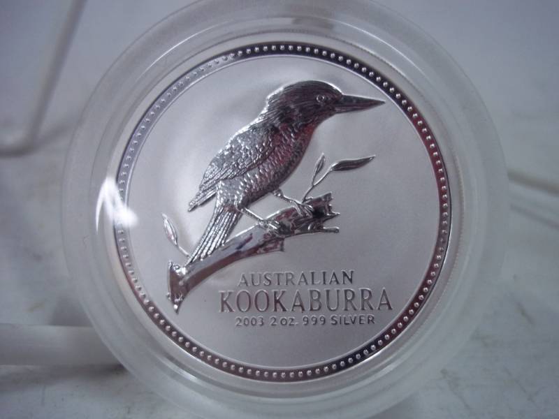 Australian Kookaburra  2003 2 oz. .999 Fine Silver