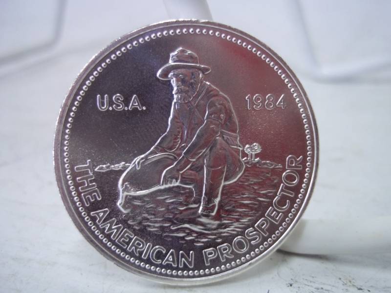 1 oz. .999 Fine Silver 1984 The American Prospector