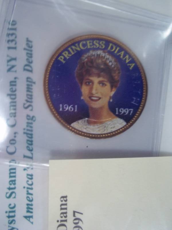 Colorized British Penny Princess Diana 1961-1997