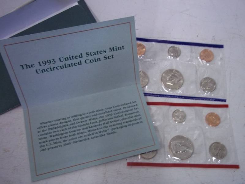 2 US Proof Set 1993  P and D