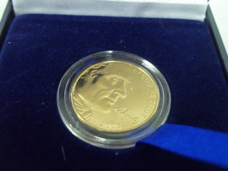 24 KT Gold Plated Bison Nickel