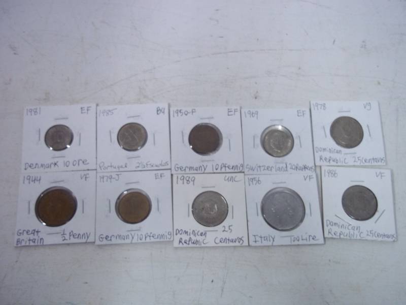 10 Foreign Coins