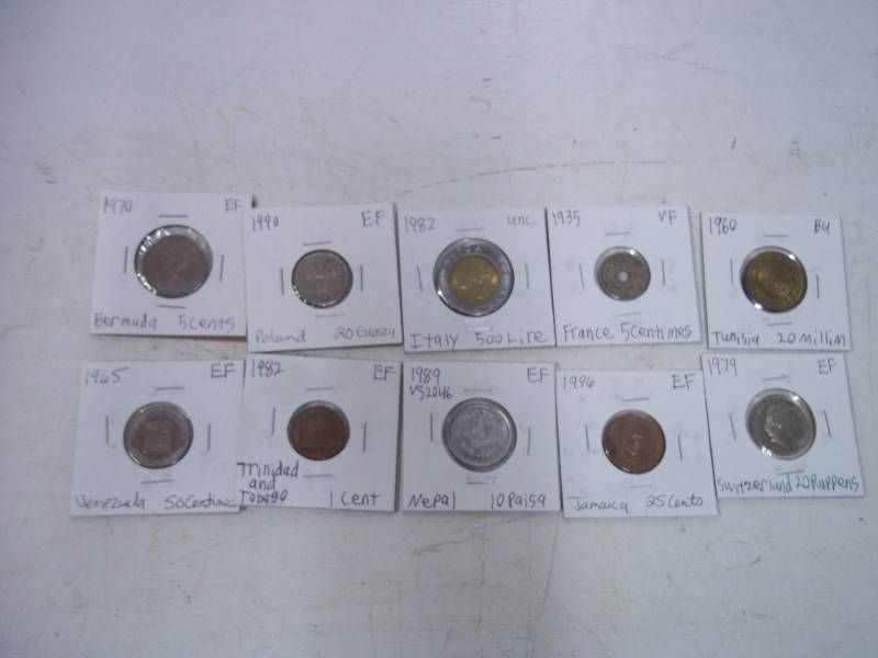 10 Foreign Coins