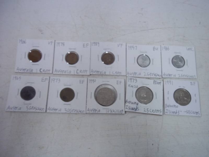 10 Foreign Coins