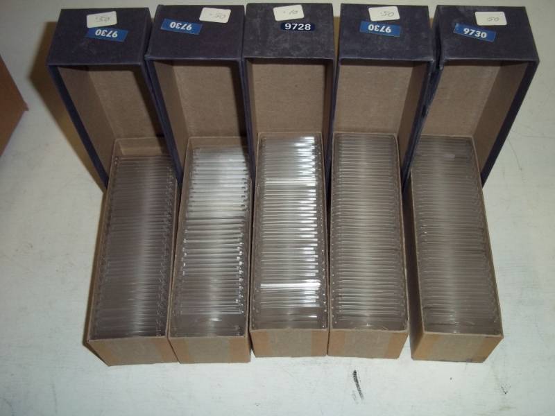 5 Boxes of Plastic coin mounts 2 x 2
