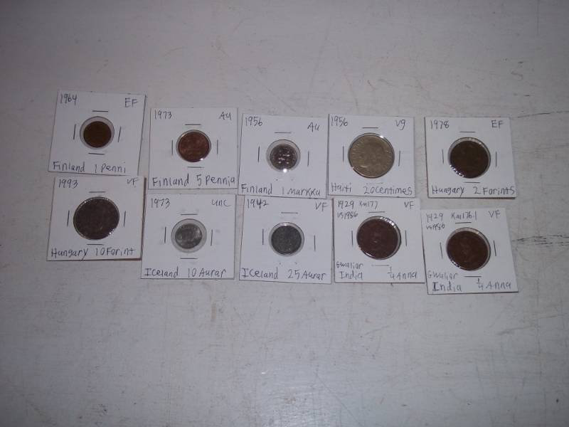 10 Foreign Coins