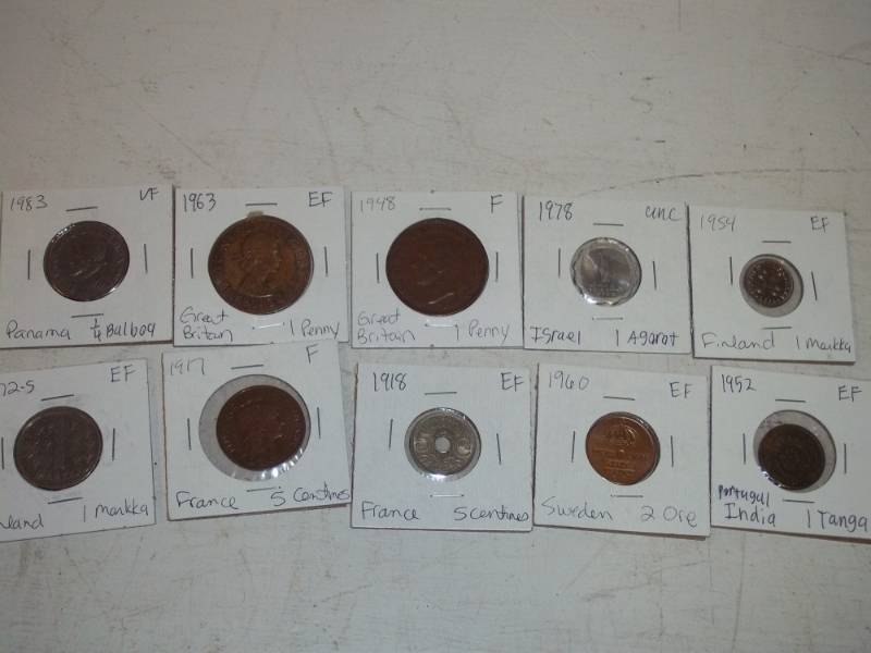 10 Foreign Coins