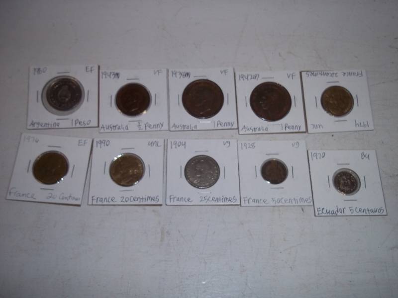 10 Foreign Coins