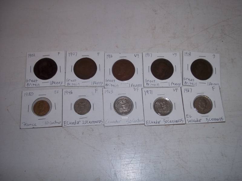 10 Foreign Coins