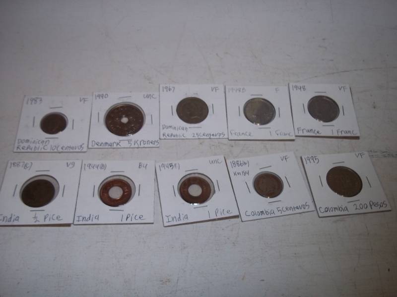 10 Foreign Coins
