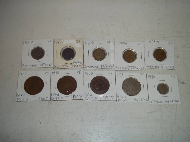 10 Foreign Coins