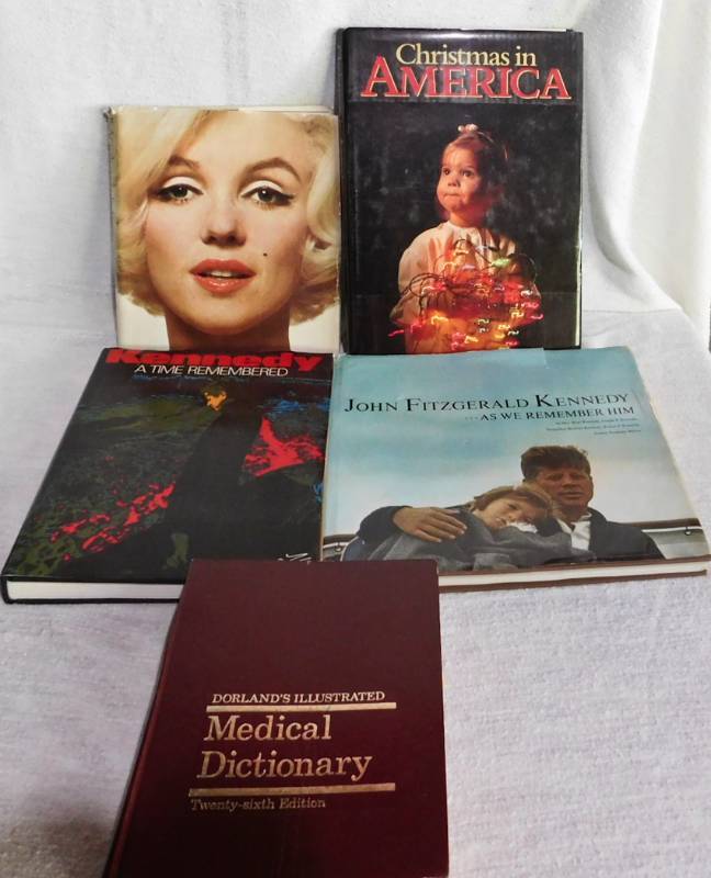 lot 31 image: Coffee Table books Marilyn Monroe and JFK