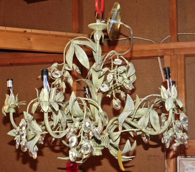 lot 99 image: vintage 5 light decorative light fixture please see all the photos
