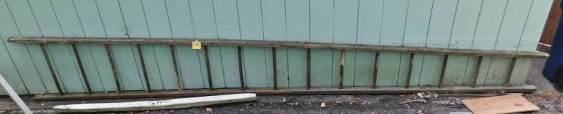 lot 120 image: wood ladder rigid 16 ladder