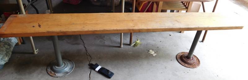 lot 137 image: industrial bench looks like the kind found in locker rooms