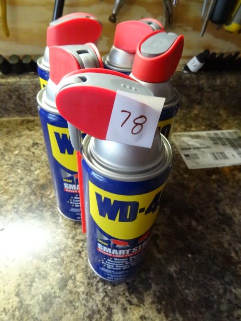 lot 78 image: 5 New Cans of WD 40