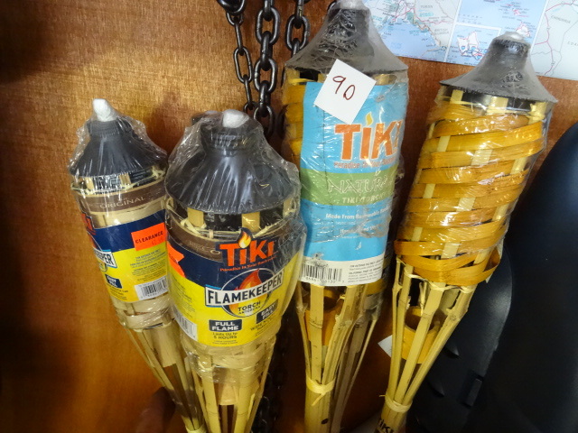 lot 90 image: 6 Tiki Torches, 2 Qts. Of Tiki Torch Fuel