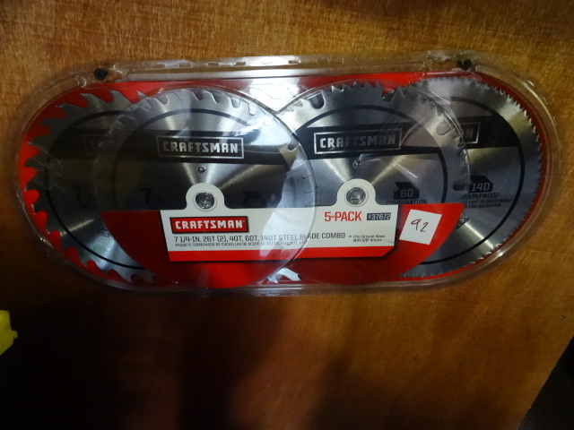 lot 92 image: 5 Pack of 7 14 Circular Saw Blades