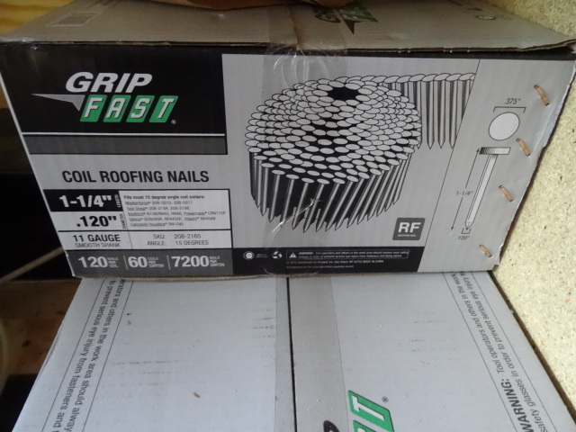 lot 98 image: Grid Fast 1 14 Coiled Roofing Nails