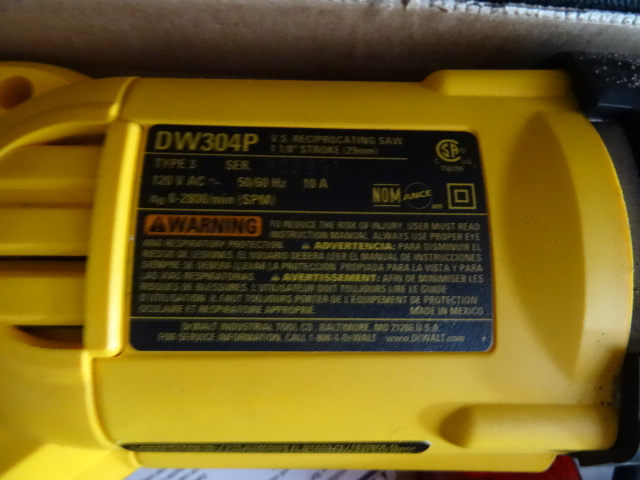 lot 113 image: Brand New 120 Volt Dewalt SawZall
