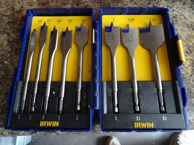 lot 115 image: Irwin Wood Spade Drill Bit Set