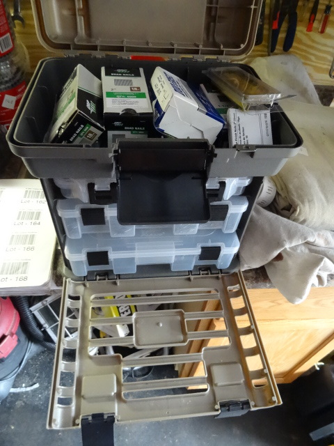 lot 161 image: Plano Tackle Box Filled With Cotter Pins.