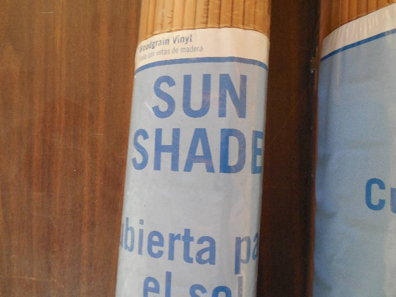 (2) Tan InteriorExterior Roll Up Patio Sun Shade - 96 in. W x 72 in. L