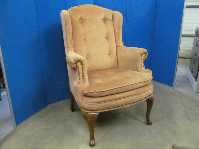 vintage high back chair
