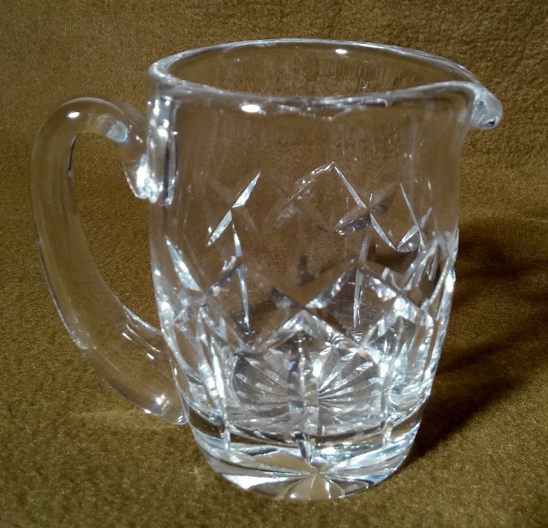 lot 1 image: Beautiful Small Waterford Crystal Sugar Bowl & Creamer (excellent condition)